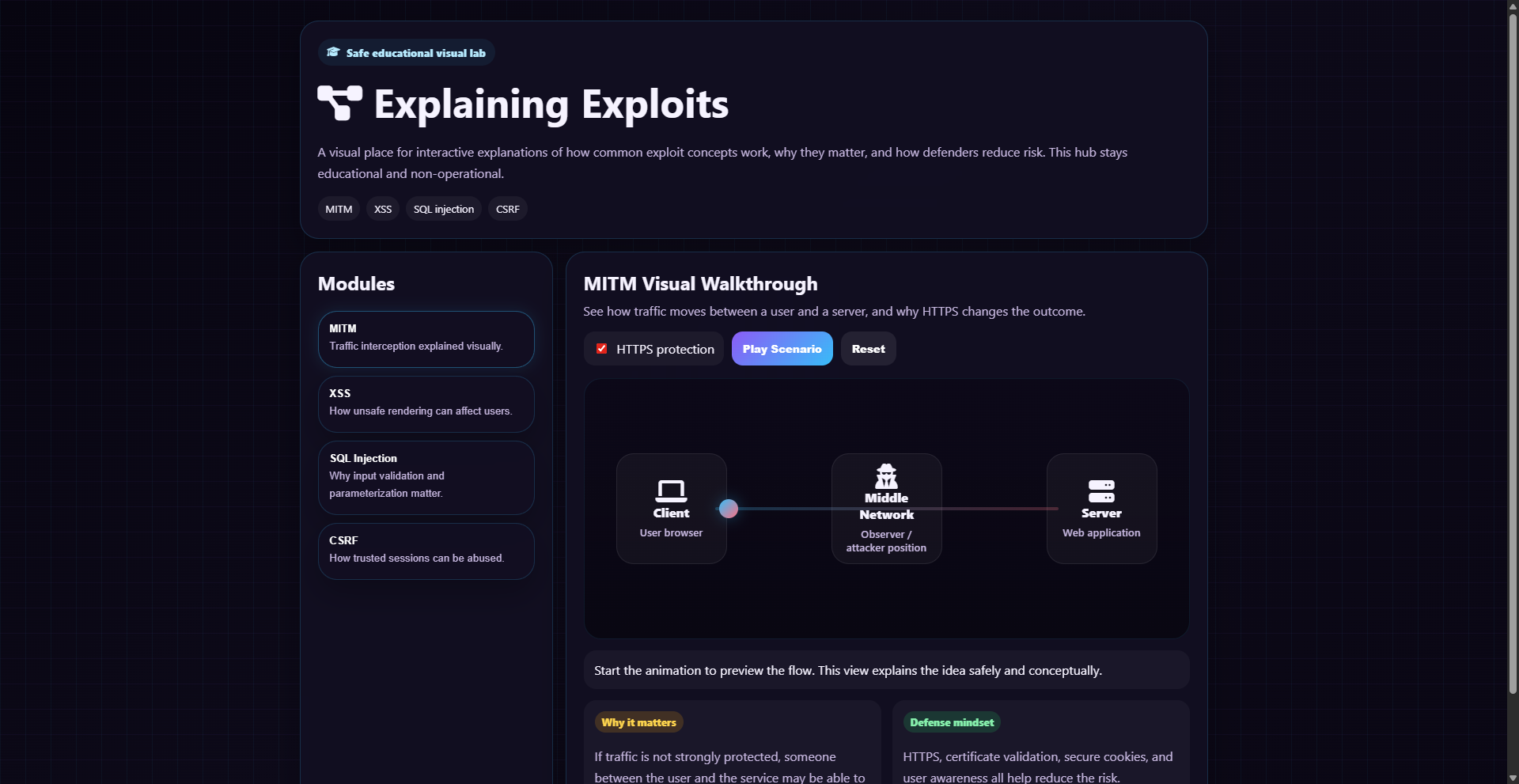 Explaining Exploits Screenshot